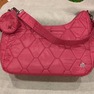 Lug Winger 2pc Hobo Bag - Raspberry - NWT